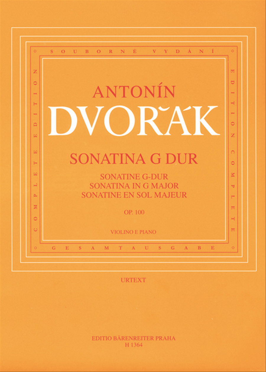Sonatina for Violin and Piano in G major, op. 100 Violin Solo scores gallery preview page 1