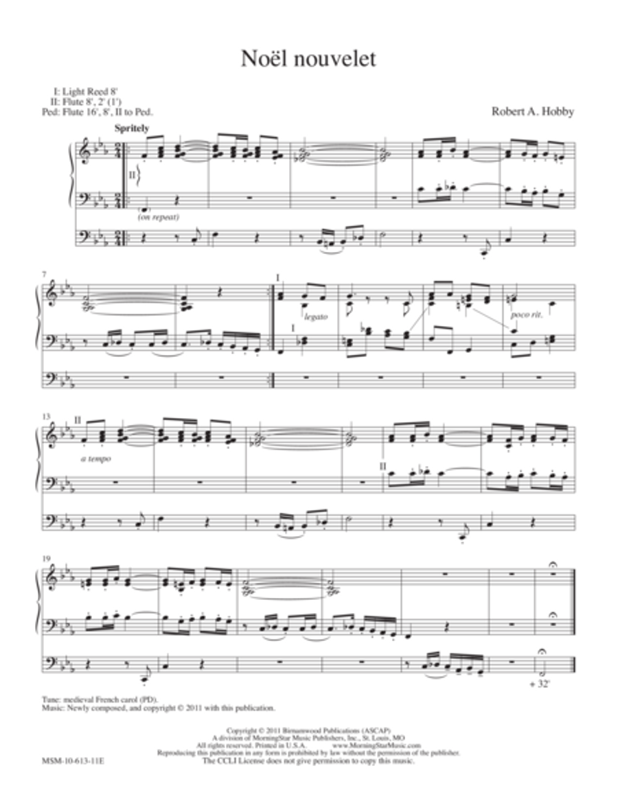 Noël Nouvelet Organ scores gallery preview page 1