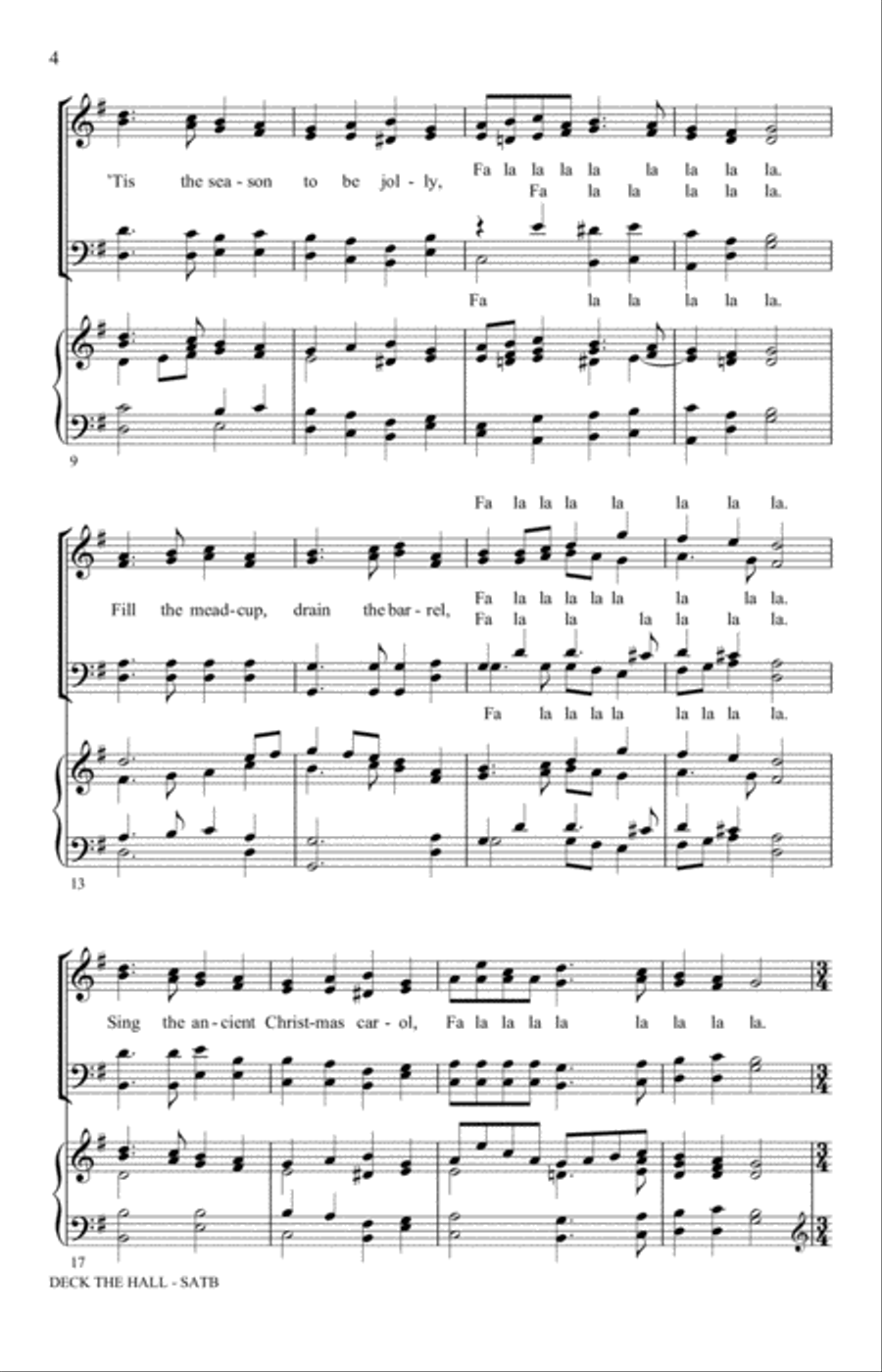 Deck The Hall (arr. Philip Lawson) 4-Part scores gallery preview page 2