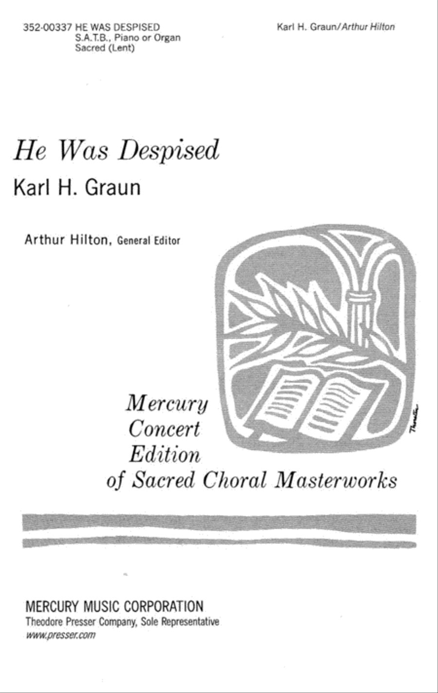He Was Despised He Was Despised 4-Part scores gallery preview page 1