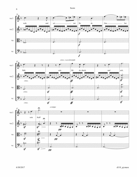 Schubert: "Gretchen am Spinnrade" D 118 from Goete's Faust. Arr. for String Quartet. Option: Soprano image number null