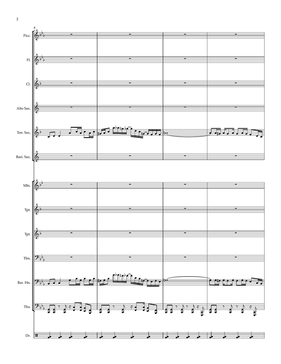 Black Betty Marching Band scores gallery preview page 2