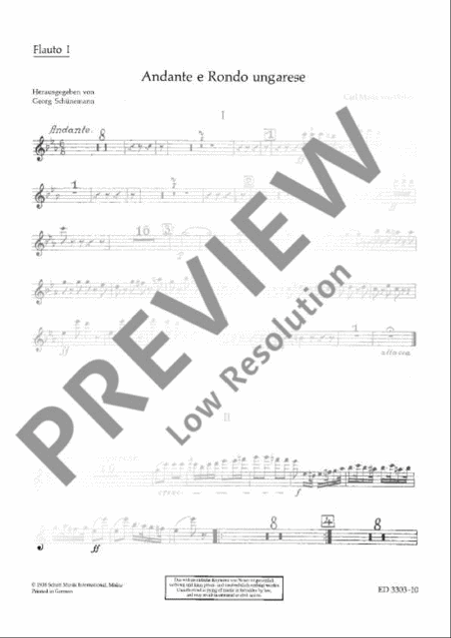Andante and Rondo ungarese Orchestra scores gallery preview page 3