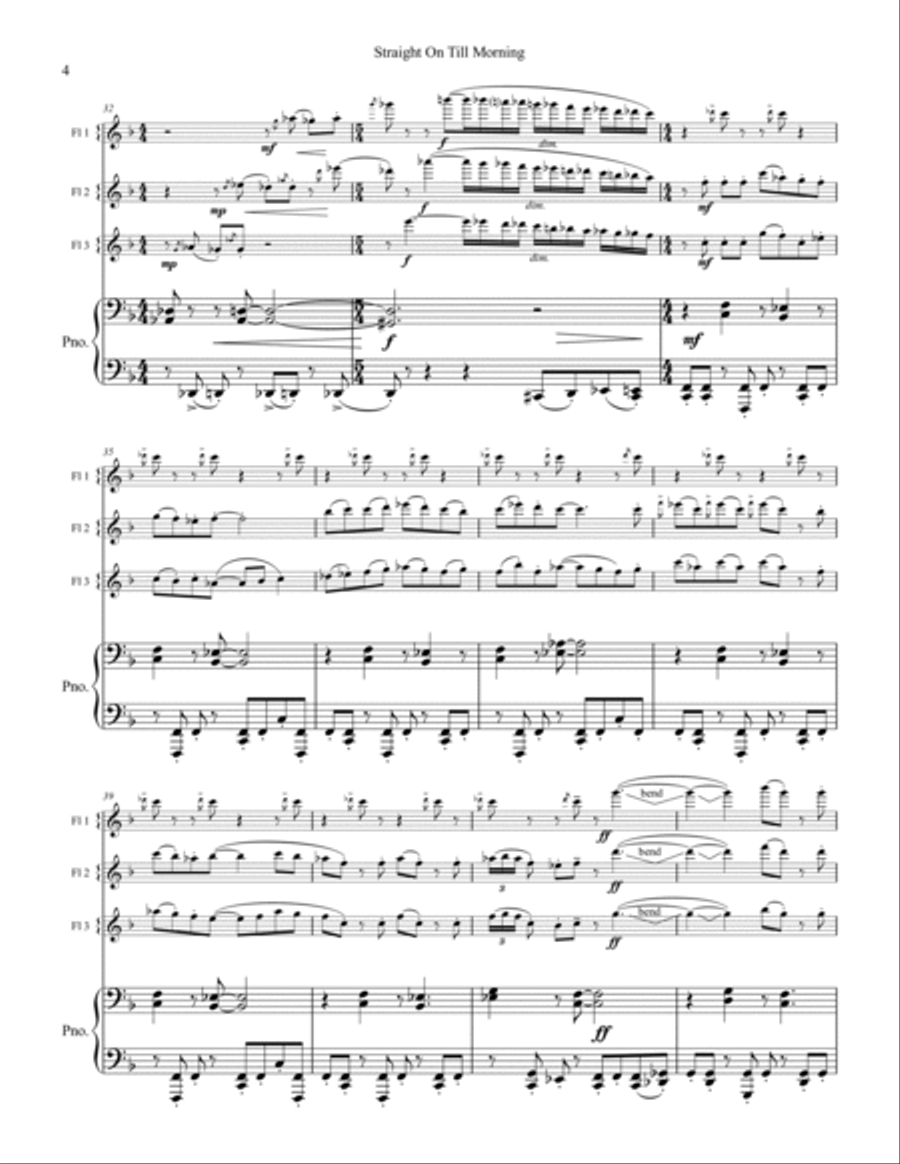 Straight On Till Morning Small Ensemble scores gallery preview page 4