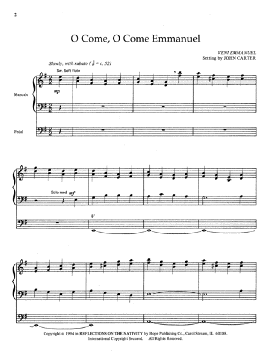 Reflections on the Nativity for Organ Organ Solo scores gallery preview page 2