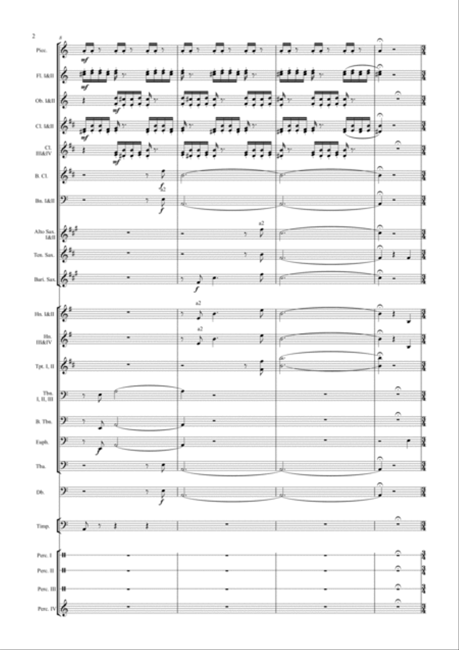JOYFUL VICTORY for Symphonic Band Concert Band scores gallery preview page 2