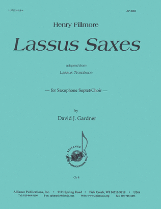 Lassus Saxes - Fillmore-gardner - Sax 7