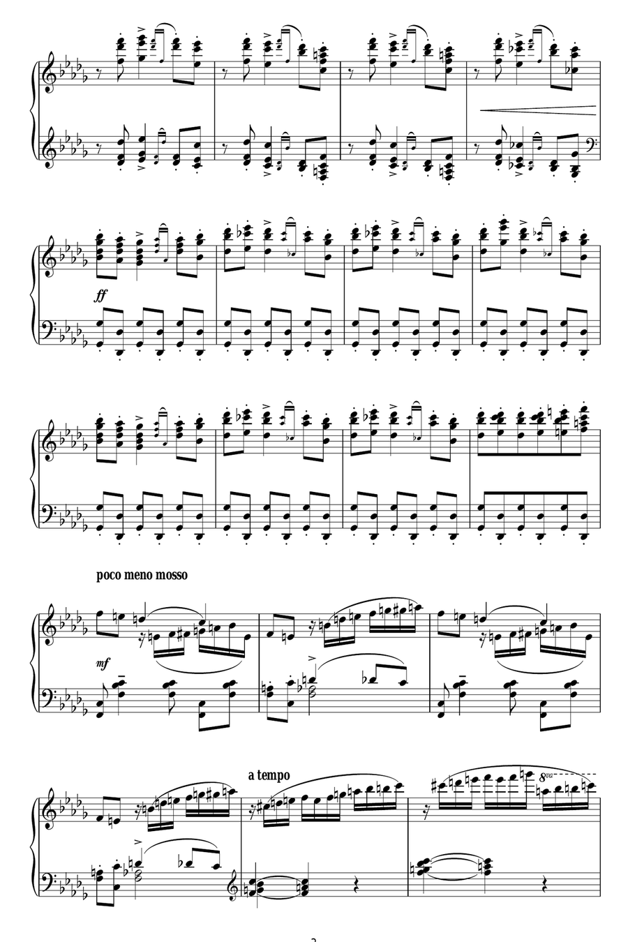 Piano Concerto No. 1 Op. 23 (Third Movement) Piano Solo scores gallery preview page 3