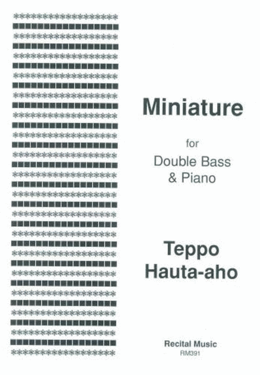 Hauta-Aho - Miniature Double Bass/Piano