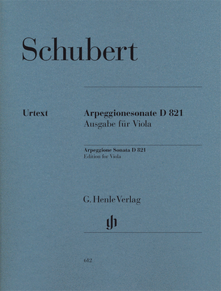 Book cover for Sonata for Piano and Arpeggione A minor D 821 (Op. Posth.)
