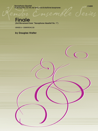 Book cover for Finale (3rd Movement from "Saxophone Quartet No. 1")