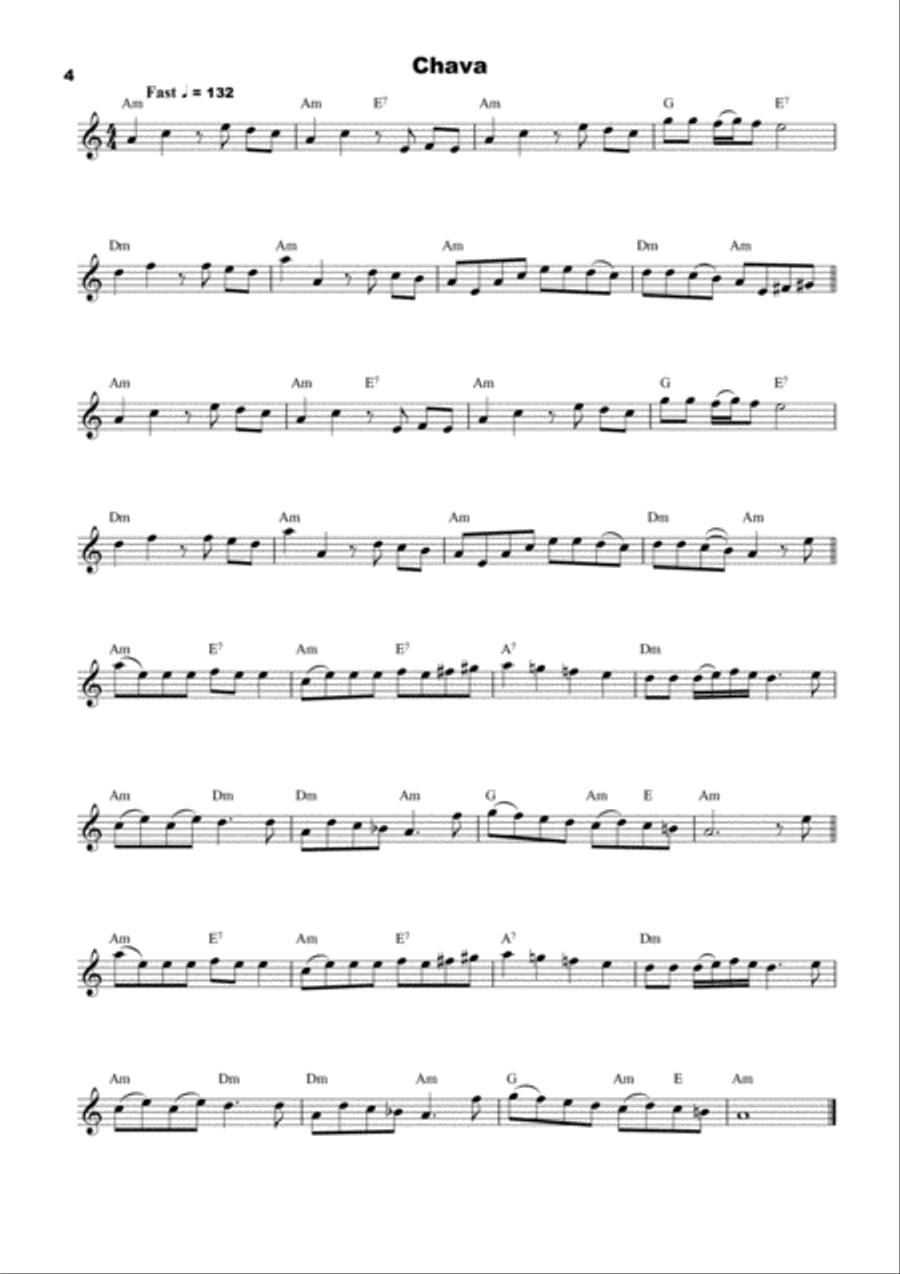 25 Klezmer Tunes for Violin Violin Solo scores gallery preview page 4