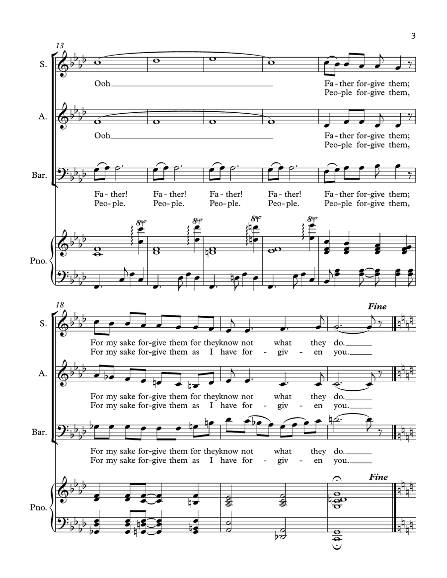 Final Words: The Seven Last Words of Christ 3-Part scores gallery preview page 3