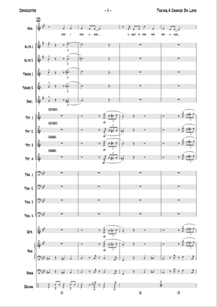 Taking A Chance On Love Jazz Ensemble scores gallery preview page 5
