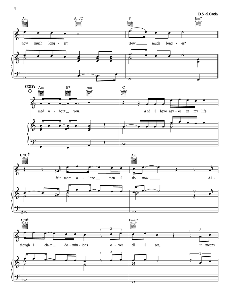 Mad About You Piano, Vocal, Guitar scores gallery preview page 4