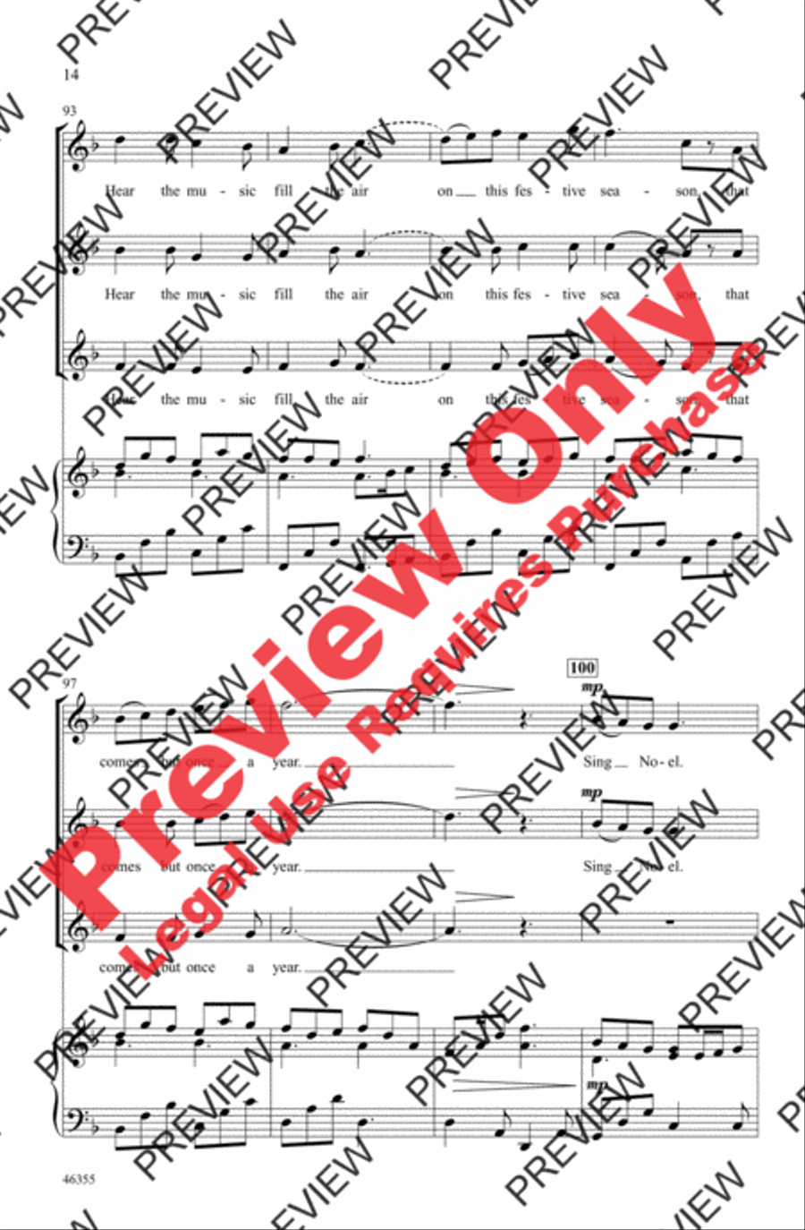 A Winter Noel Women's Choir scores gallery preview page 14