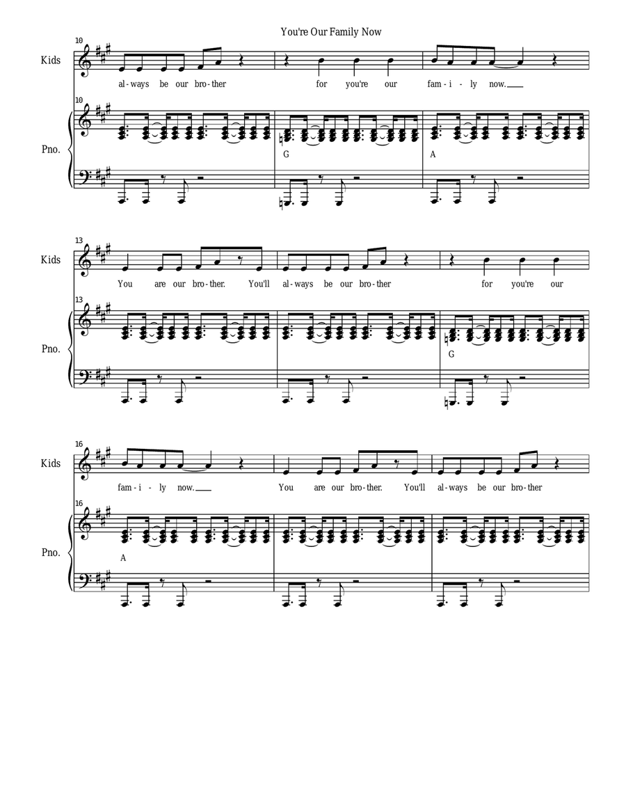 You're Our Family Now (Solo with Children's choir) Children's Choir scores gallery preview page 2