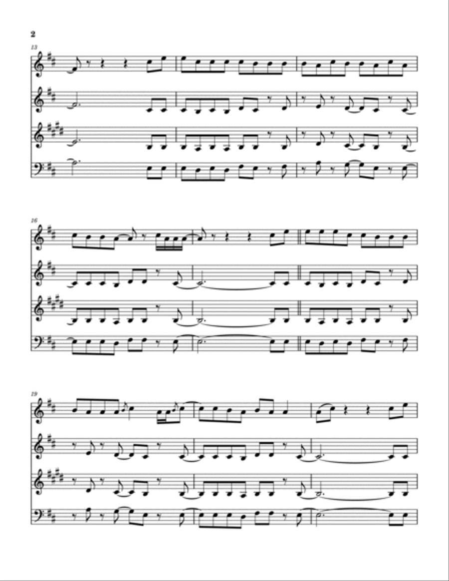 Getting Ready For Christmas Day Woodwind Quartet scores gallery preview page 3