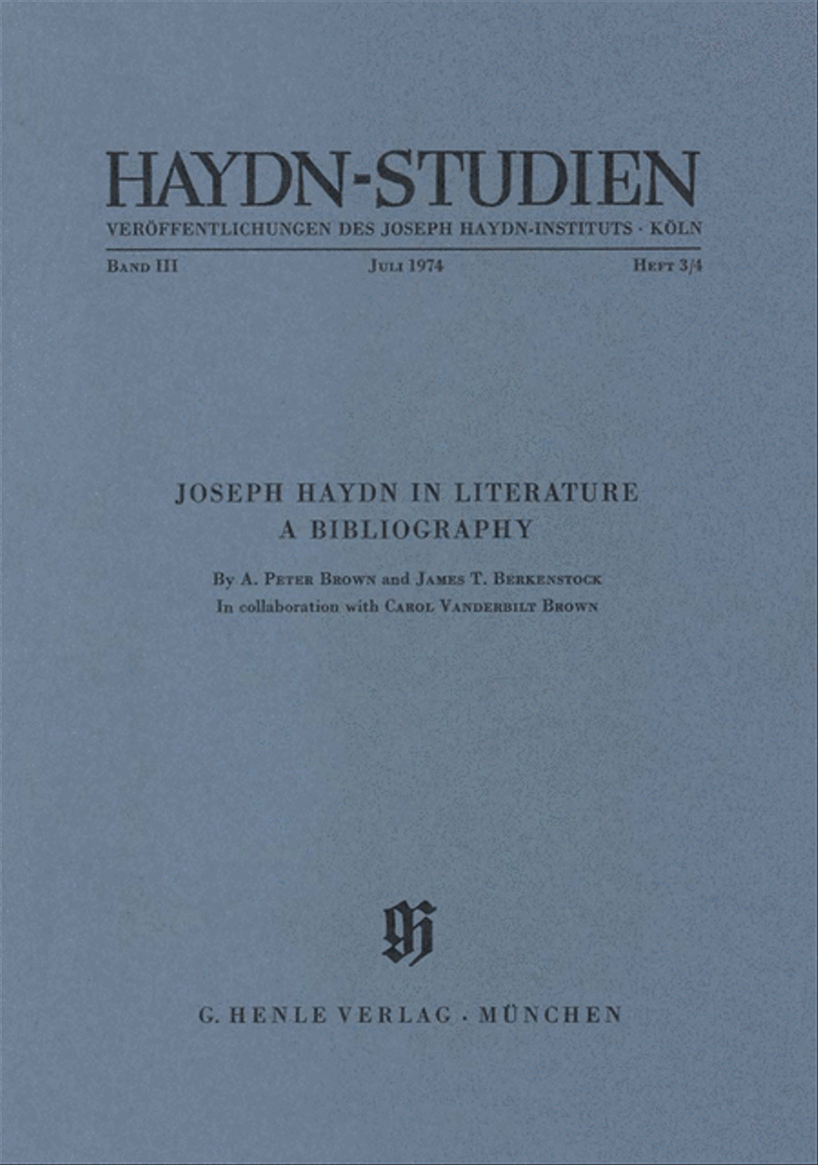 Joseph Haydn in Literature – A Bibliography School and Community scores gallery preview page 1