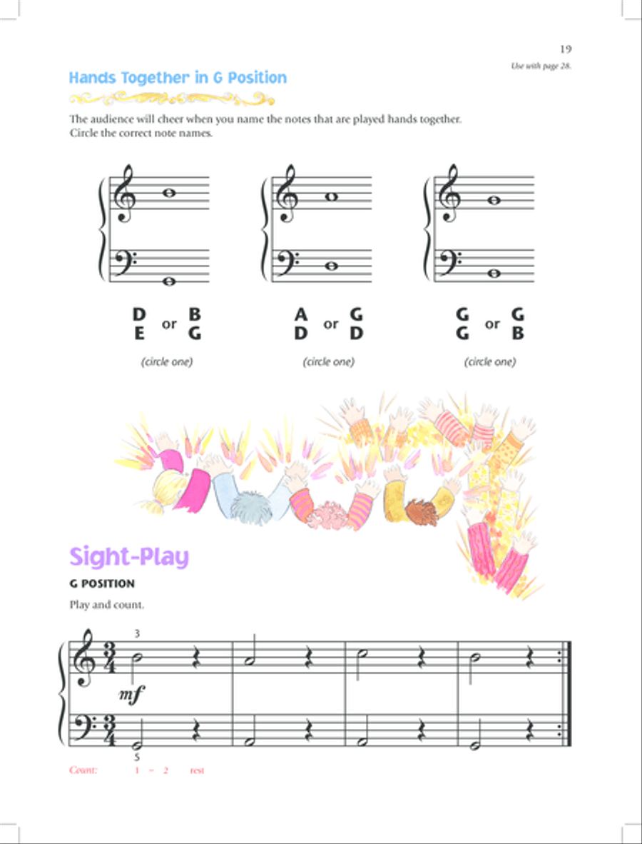 Music for Little Mozarts Notespeller & Sight-Play Book, Book 4 Piano Method scores gallery preview page 22