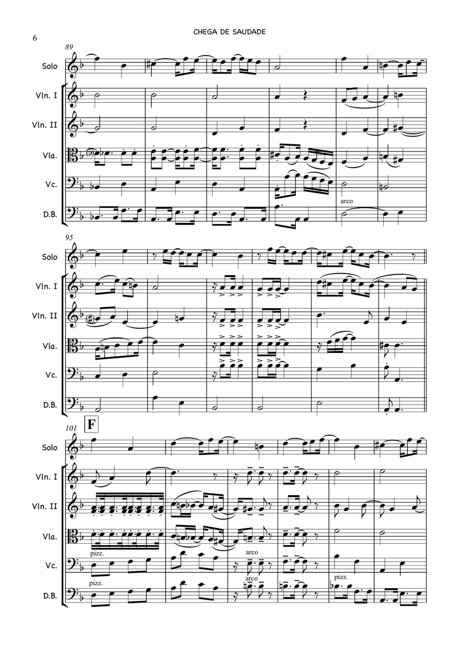 Chega De Saudade (no More Blues) String Orchestra scores gallery preview page 6
