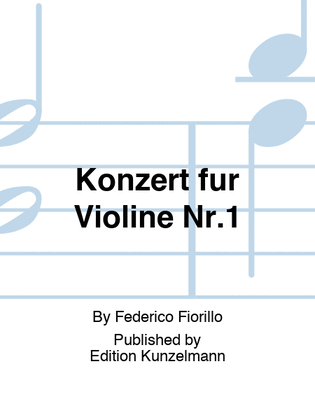 Book cover for Concerto for violin no. 1