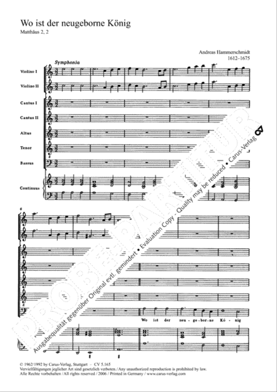 Where is the newborn King (Wo ist der neugeborne Konig) SSATB scores gallery preview page 2