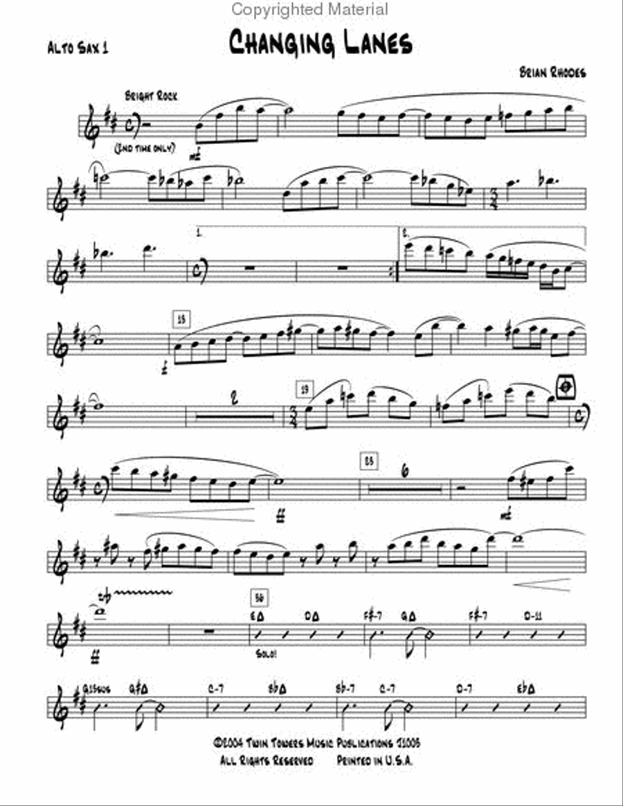 Changing Lanes Changing Lanes Jazz Ensemble scores gallery preview page 14