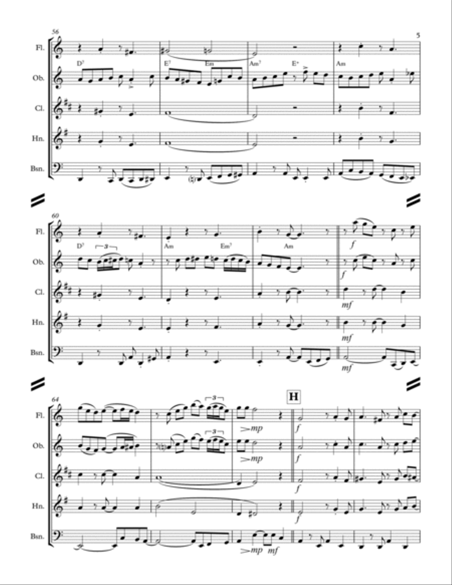 Wade in the Water (for Woodwind Quintet) image number null