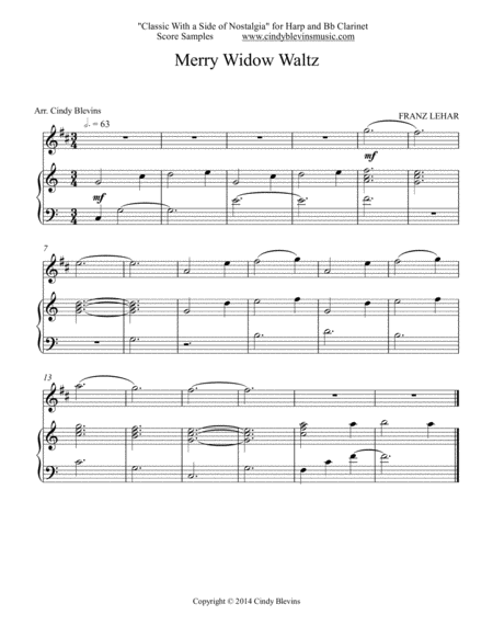 Classic With A Side Of Nostalgia, 18 arrangements for Lever or Pedal Harp and Bb Clarinet image number null