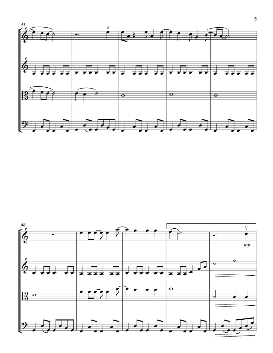 Dreams String Quartet scores gallery preview page 5