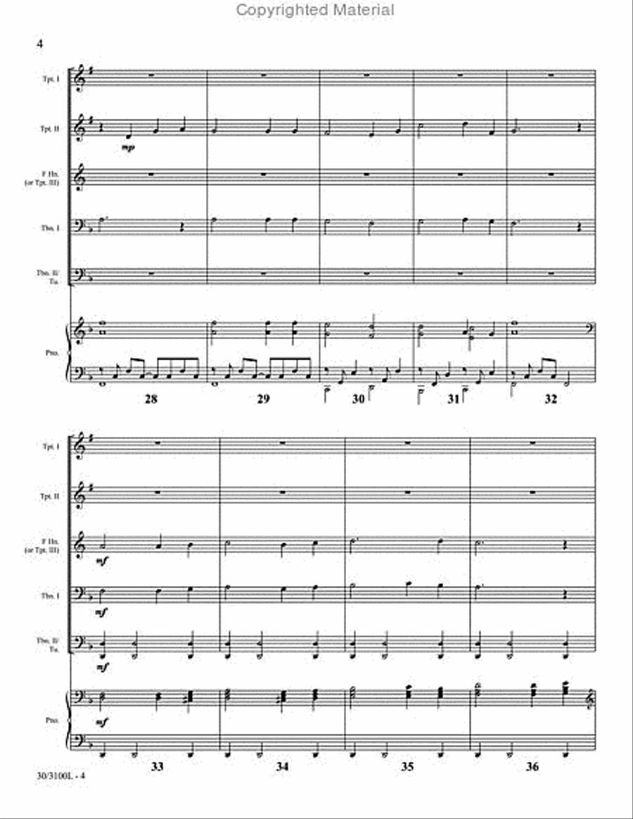 When I Survey the Wondrous Cross Brass Ensemble scores gallery preview page 5
