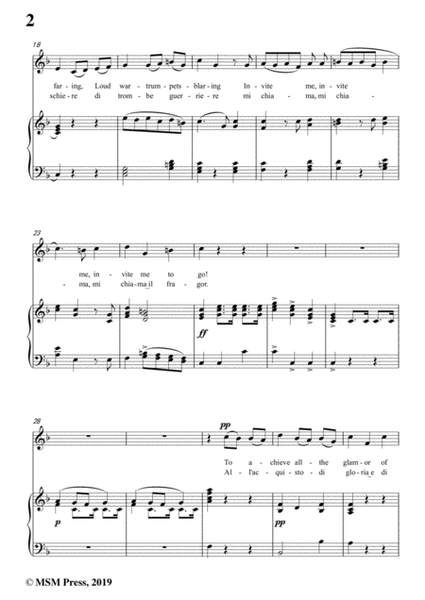 Scarlatti-All'acquisto di gloria,from 'Tigrane',in F Major,for Voice and Piano image number null