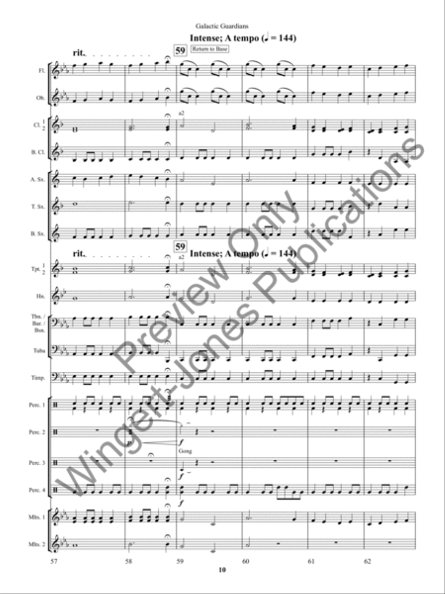 Galactic Guardians Concert Band scores gallery preview page 14