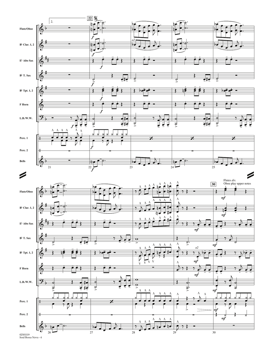 Soul Bossa Nova - Full Score Concert Band scores gallery preview page 4