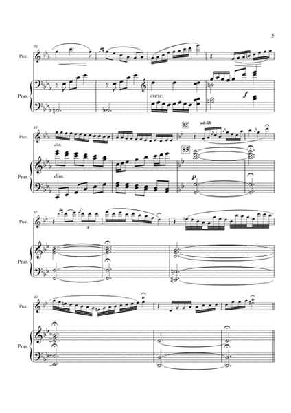 Sonia's Dance Concertino for Piccolo - Piano Reduction