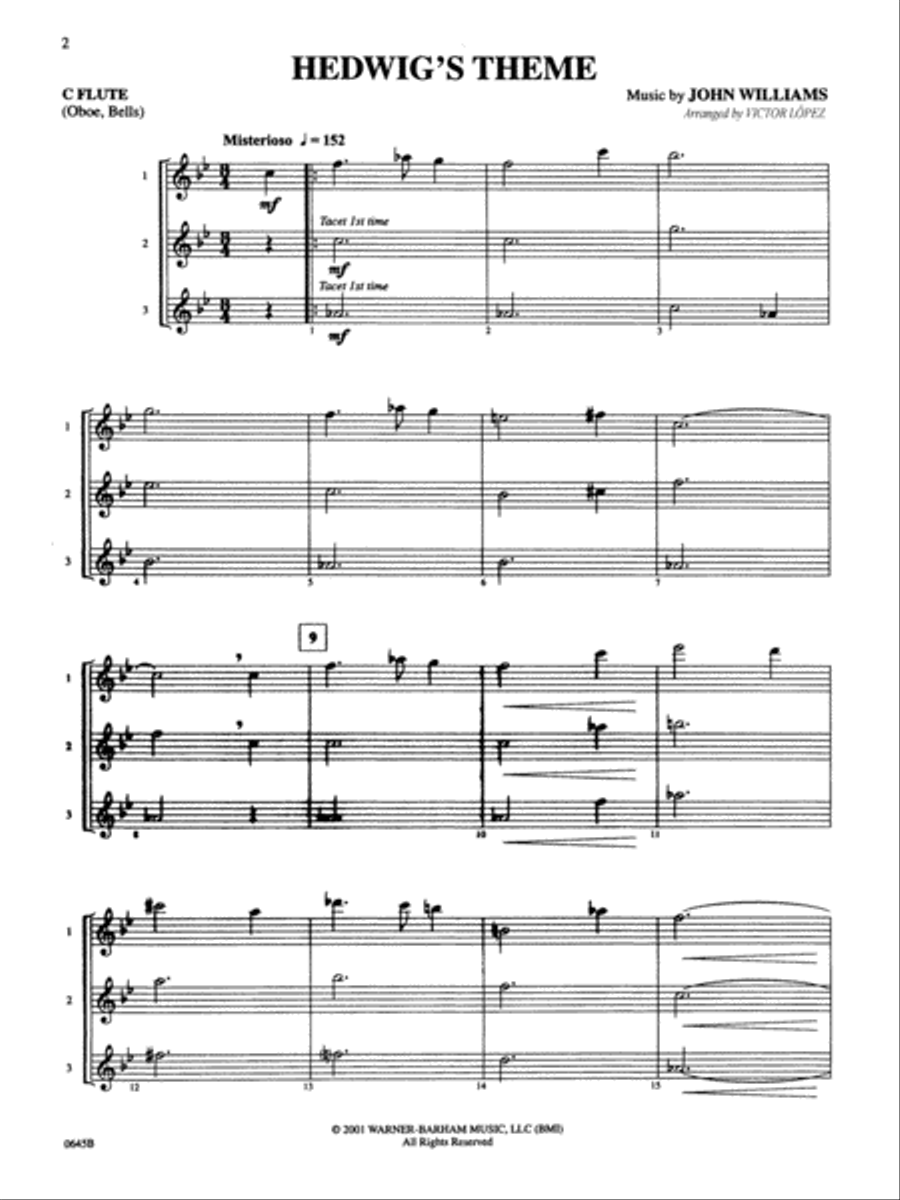 Harry Potter and the Sorcerer's Stone - Flute Woodwind Duet scores gallery preview page 3