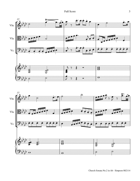 Church Sonata No.2 in Ab for String Trio & Organ by Daniel Leo Simpson image number null