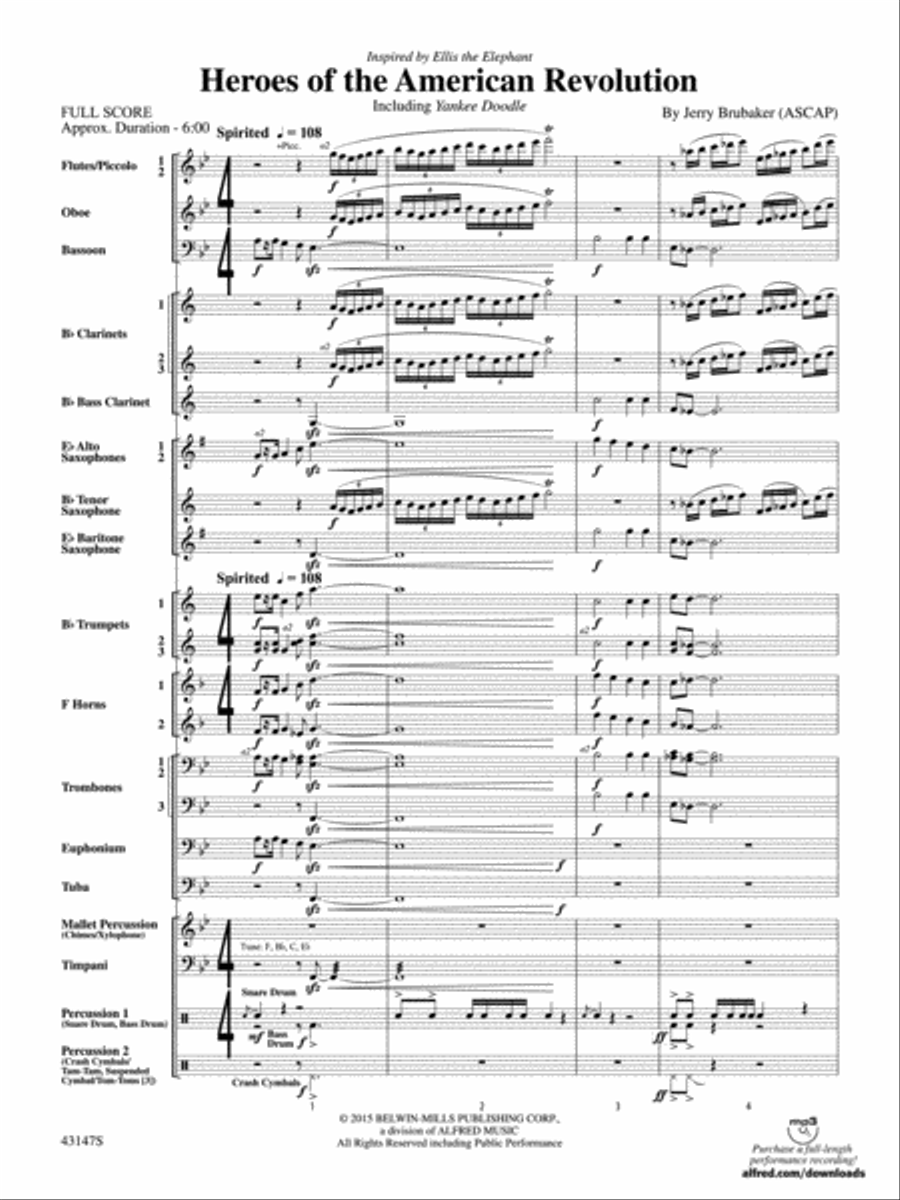 Heroes of the American Revolution: Score Concert Band scores gallery preview page 3