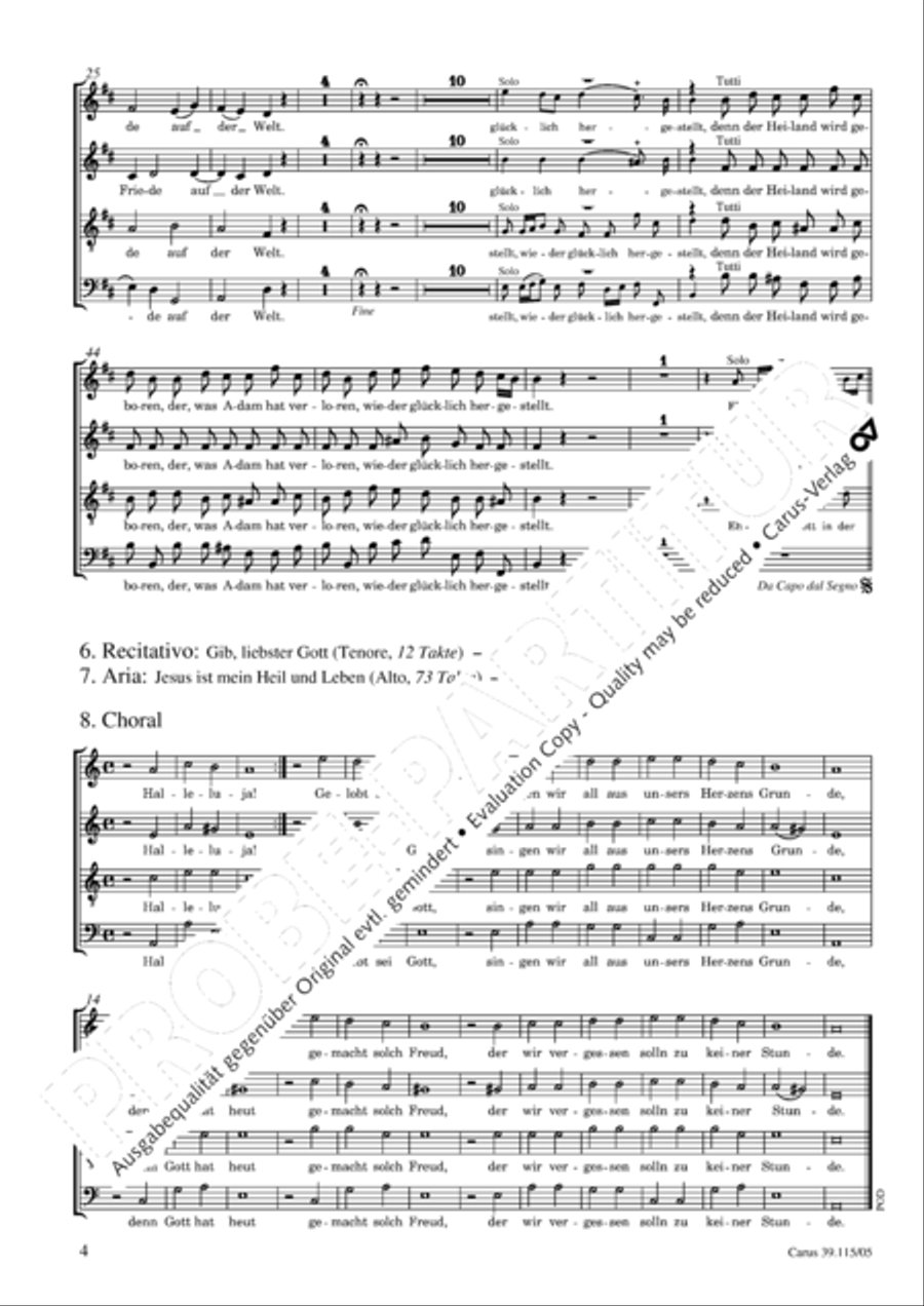 For us a child is born (Uns ist ein Kind geboren) SSATB scores gallery preview page 5