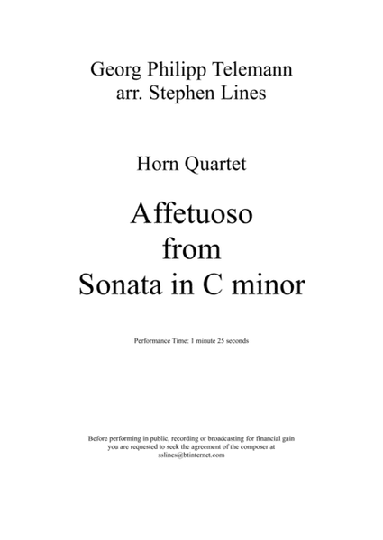 Affetuoso from Sonata in C Minor image number null