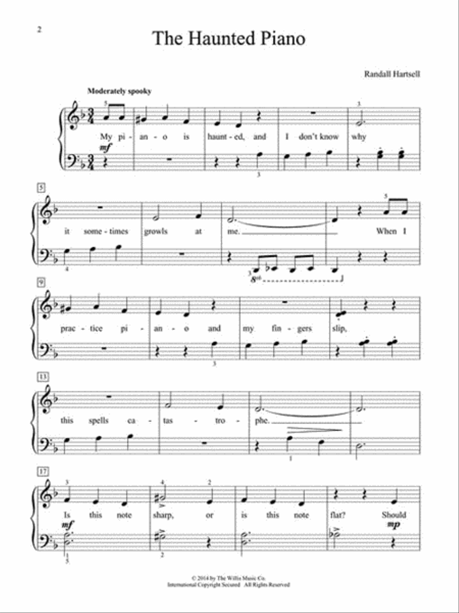 The Haunted Piano Easy Piano scores gallery preview page 2