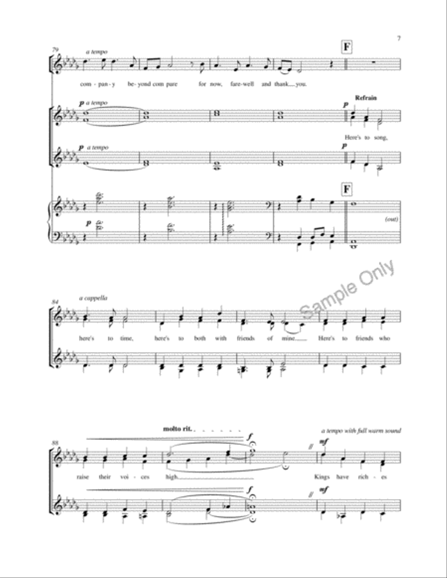 Here's To Song SSAA scores gallery preview page 8