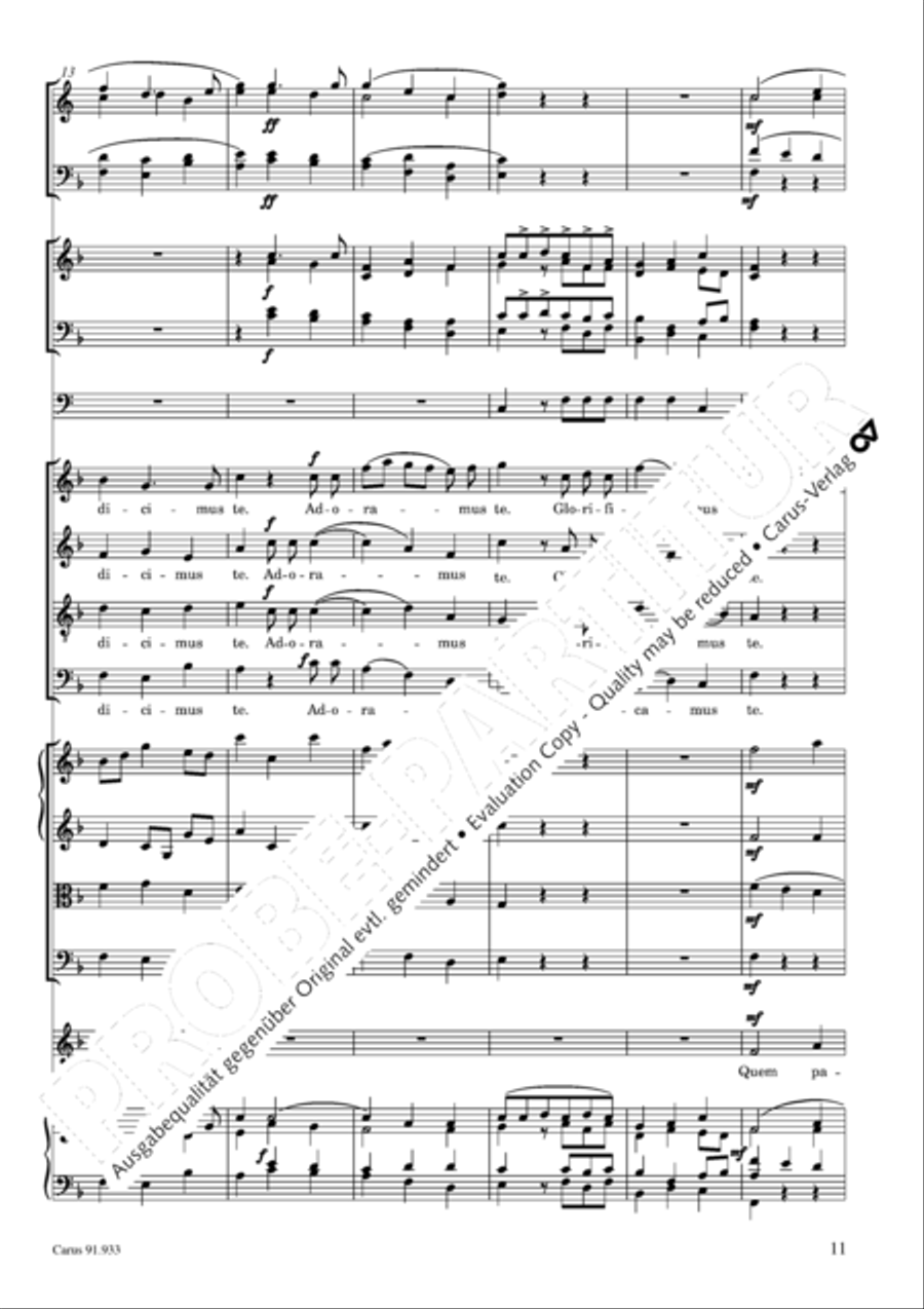 Missa carminum 4-Part scores gallery preview page 14