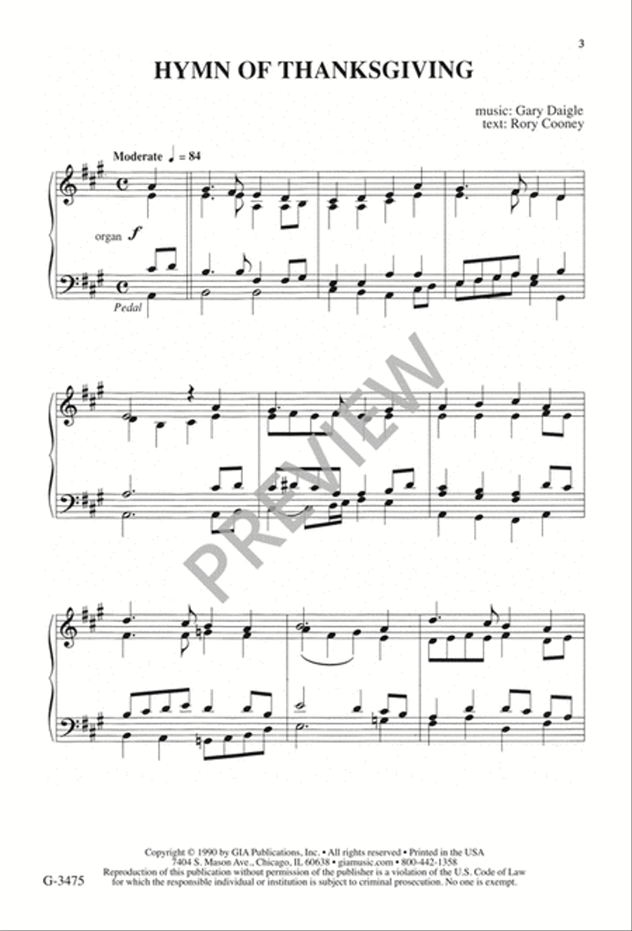 Hymn of Thanksgiving 4-Part scores gallery preview page 4