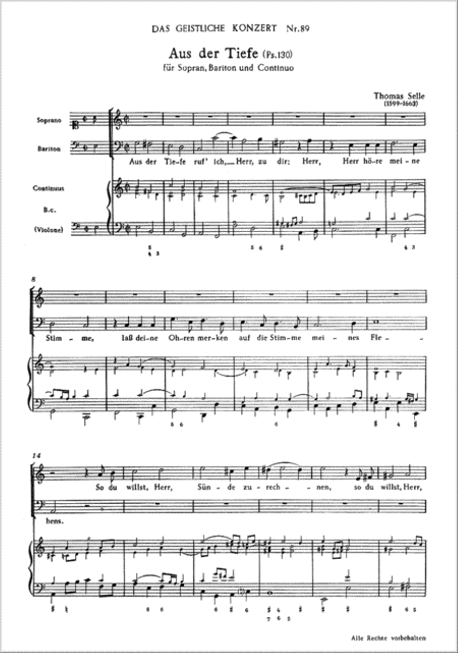 Form the deep (Aus der Tiefe) Choir scores gallery preview page 1