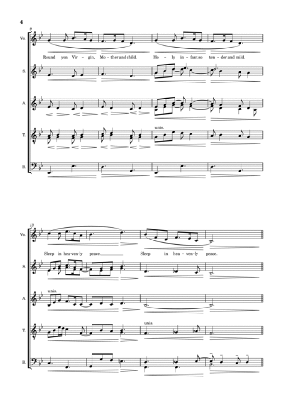 Silent Night Divisi scores gallery preview page 4