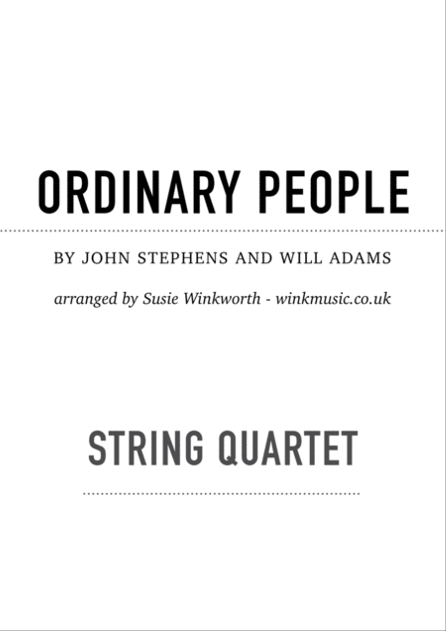 Ordinary People String Quartet scores gallery preview page 1