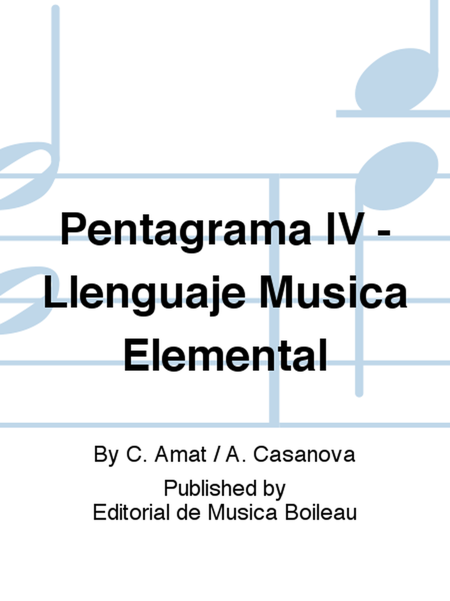 Pentagrama IV - Llenguaje Musica Elemental