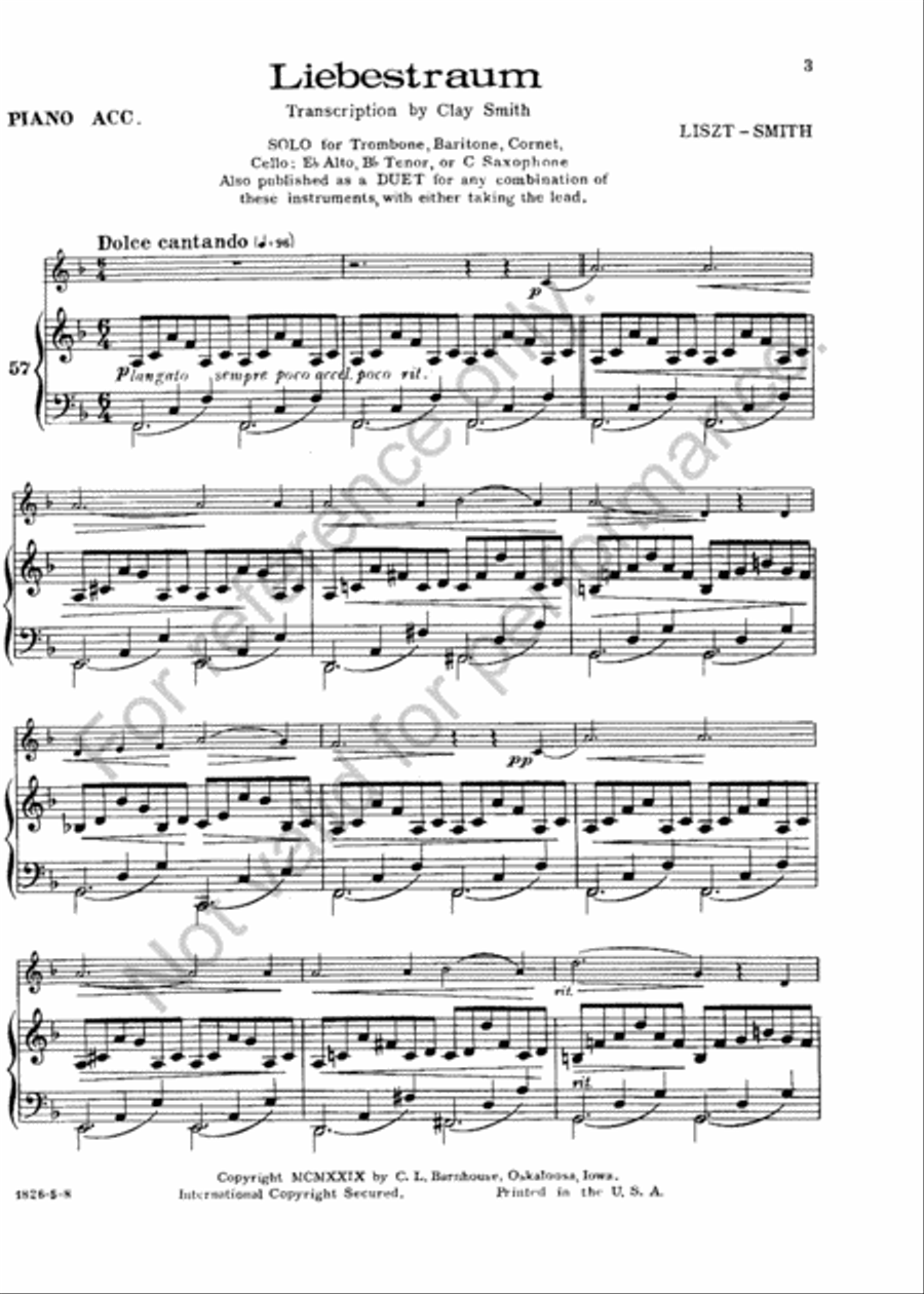 Liebestraum Alto Saxophone scores gallery preview page 2
